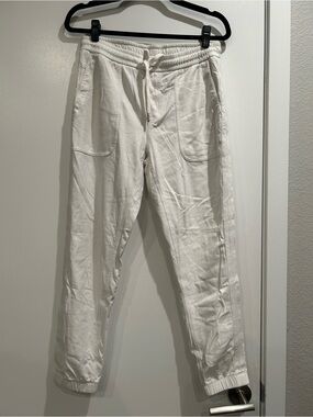 Athleta White Drawstring Joggers size small